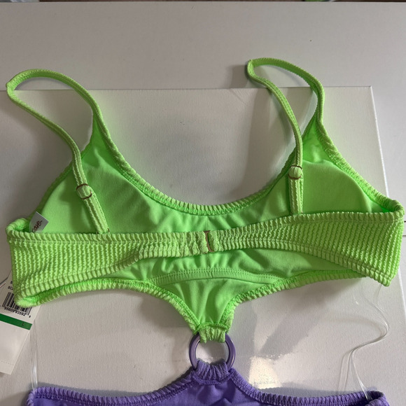 Salt & Cove Juniors' Colorblocked One-Piece Monokini, Mint/Purple Sz. Large - Picture 5 of 7